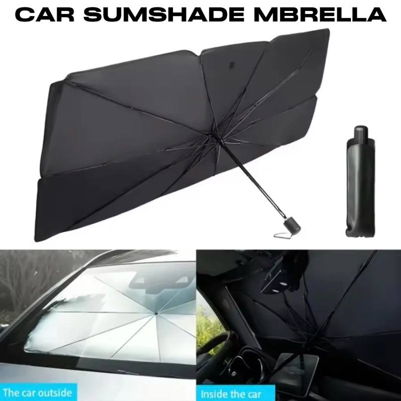 Car Sunshade Windshield Umbrella Foldable - Faltbarer Auto-Windschutzscheiben-Sonnenschirm, Silberbeschichteter UV-Schutz Wärmeisolierung Tragbares