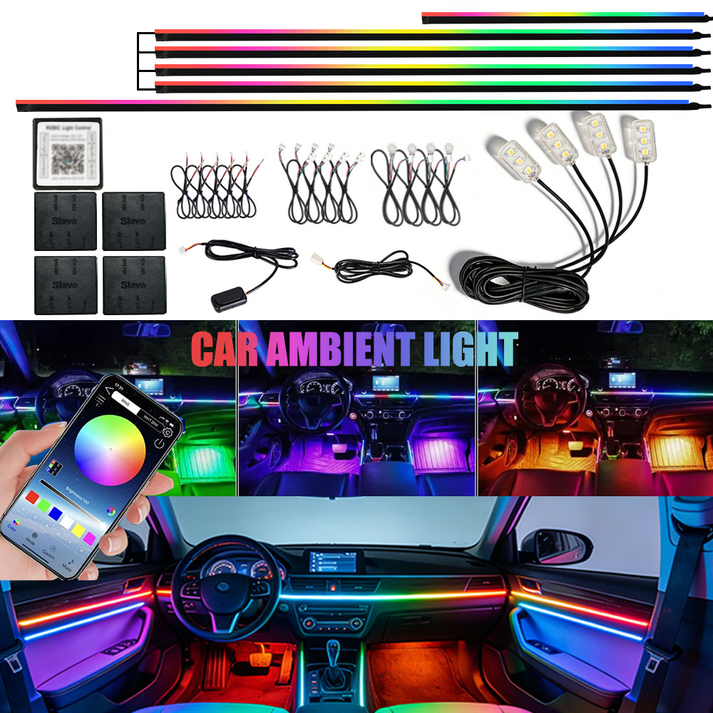 6/10/14/18/22 In1 Auto Acryl L – Led Ambient Interior Car Lights App Control Bewertung und Preis
