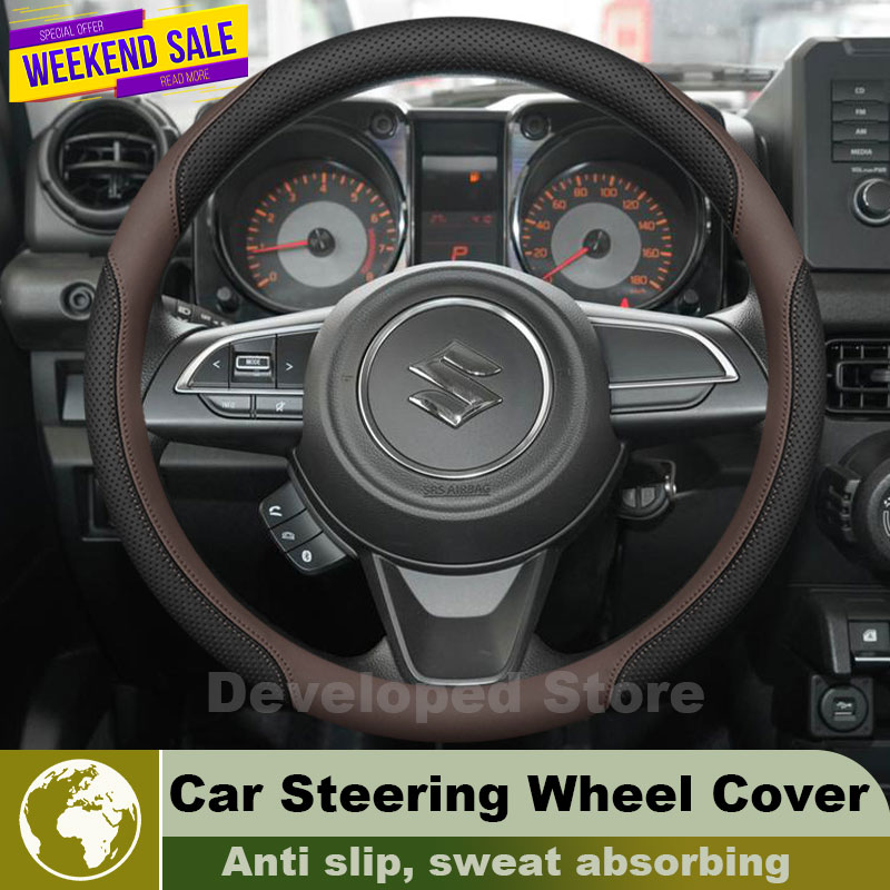 Leder-Lenkradbezug für Suzuki  – Car Steering Wheel Cover Anti Slip Breathable Bewertung und Preis